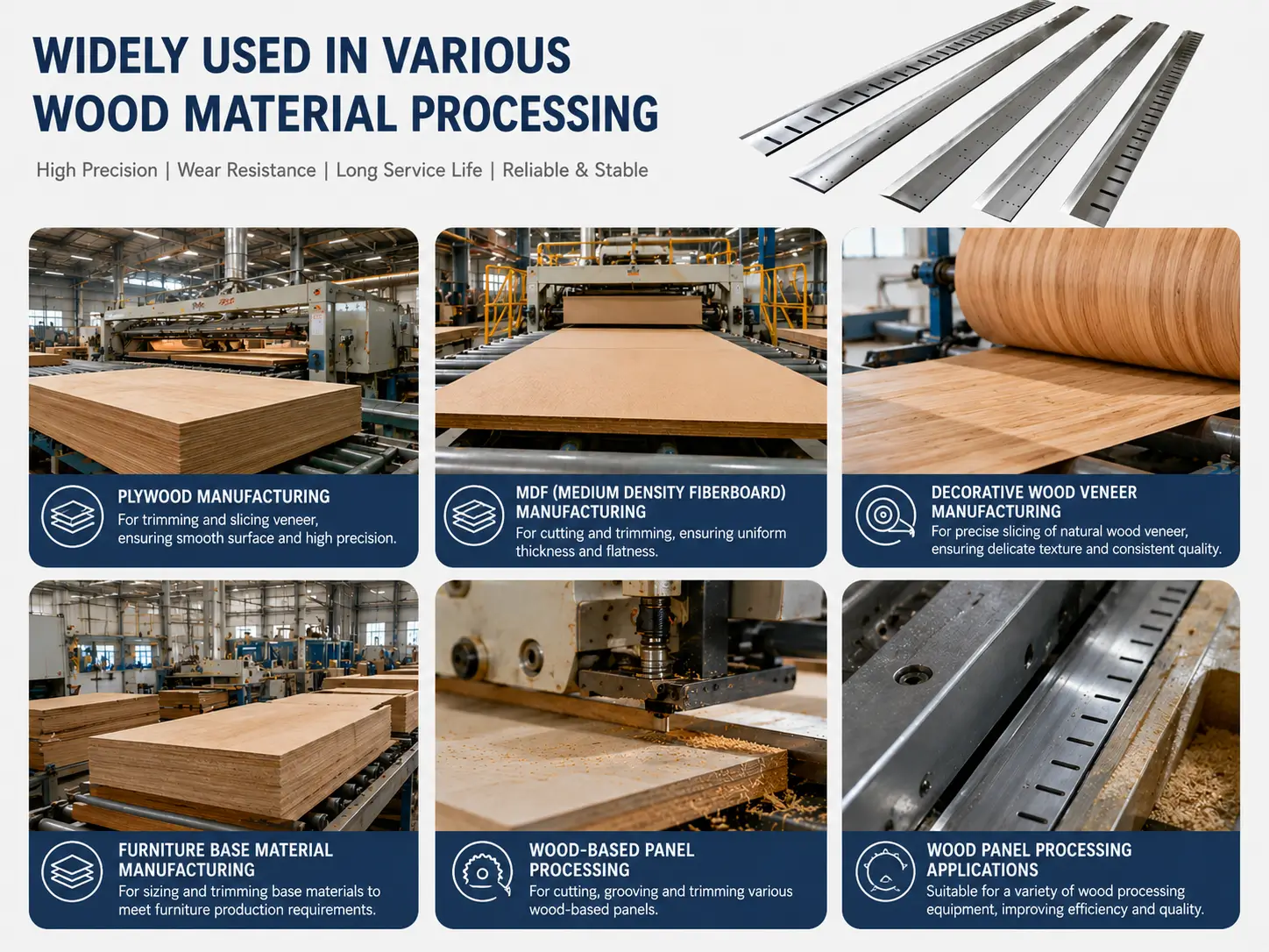 Applications of Wood Veneer Rotary Cutter Blade 